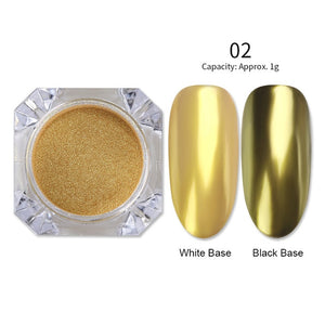 1 Box Mirror Nail Powder Glitter Dust Metallic Color