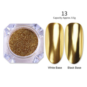 1 Box Mirror Nail Powder Glitter Dust Metallic Color