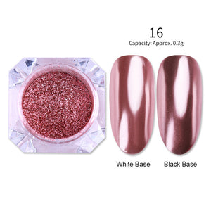 1 Box Mirror Nail Powder Glitter Dust Metallic Color