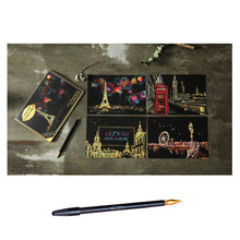 Load image into Gallery viewer, 4pcs DIY Drawing Painting Rainbow Scratch Art Mini Notes with Scraping Stylus