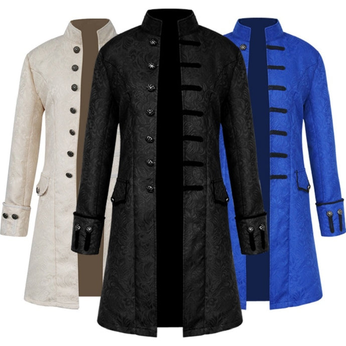 Medieval Vintage Men Victoria Edwardian Steampunk Trench Coat