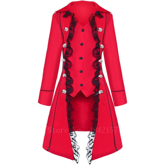 Renaissance Medieval Tuxedo Vintage Noble Palace Lace Up Jacket for women