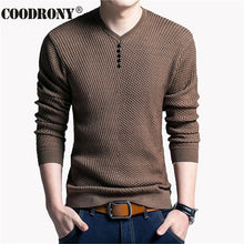 Load image into Gallery viewer, COODRONY Men&#39;s Casual V-Neck Pullover