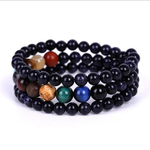 Galaxy Solar System Bracelet with Natural Stones -Different Selections