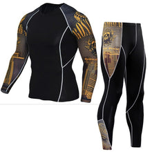 Load image into Gallery viewer, Male Gym Fitness Compression Training Sportswear Tees Tops + Leggings