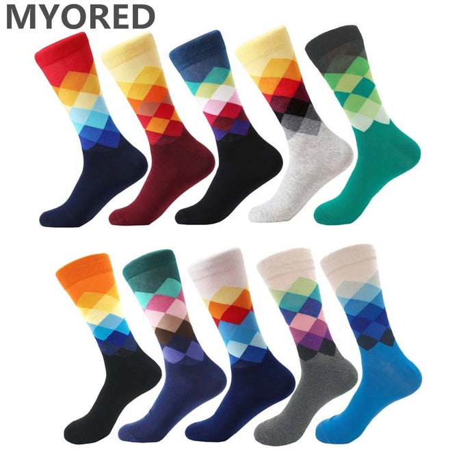 Knee High Cotton Socks Gradient Color  Style long  Socks