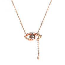 Load image into Gallery viewer, Rose Gold or Silver 100 Languages &quot;I Love You&quot; Projection Pendant Necklace