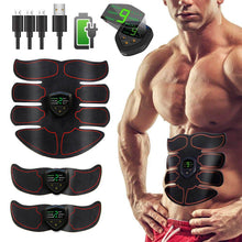 Load image into Gallery viewer, Abs Trainer Fitness Training Gear EMS Abdominal Muscle Stimulator with LCD Display USB Rechargeable Home Gym Electrostimulation