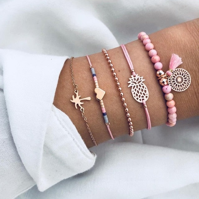 Unisex Bohemian Charm Bracelets Set