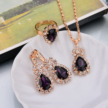 Load image into Gallery viewer, Water Drop Pendant Necklace/Earrings/Rings Sets