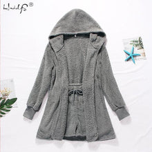 Load image into Gallery viewer, Winter Pajamas Set Women Sleepwear Warm Flannel Long Sleeves Robe Vest Short Pants Pajamas Pink Cute Homewear Velvet Home Suit