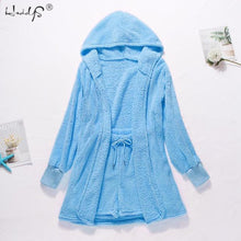 Load image into Gallery viewer, Winter Pajamas Set Women Sleepwear Warm Flannel Long Sleeves Robe Vest Short Pants Pajamas Pink Cute Homewear Velvet Home Suit
