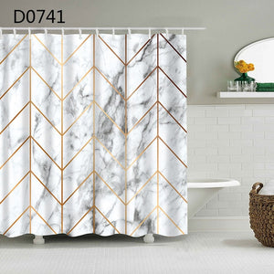 YOMDID Geometric Waterproof Shower Curtains