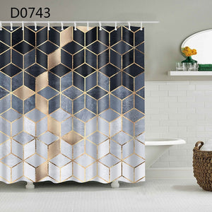 YOMDID Geometric Waterproof Shower Curtains