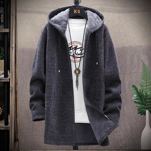 Men's Hooded Knitted Coat M-3XL