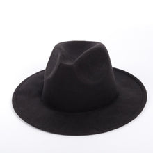 Load image into Gallery viewer, Unisex Woolen Fedora Hat with Leather Ribbon