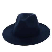 Load image into Gallery viewer, Unisex Woolen Fedora Hat with Leather Ribbon