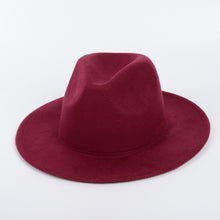 Load image into Gallery viewer, Unisex Woolen Fedora Hat with Leather Ribbon