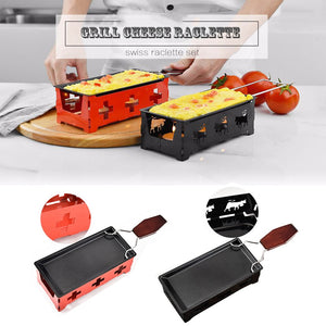 Portable Non-Stick Metal Cheese Raclette Grill Stove Set