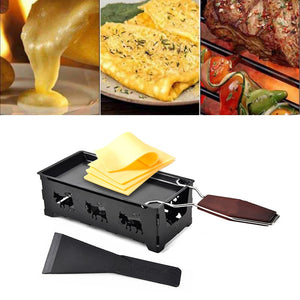 Portable Non-Stick Metal Cheese Raclette Grill Stove Set