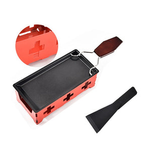 Portable Non-Stick Metal Cheese Raclette Grill Stove Set