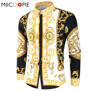 Luxury Long Sleeve men shirt 2021 New Causal Royal Fashion New Trends Party Nightclub Tuxedo Dress Shirts Male Blusas Tops 4XL