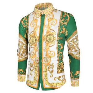 Luxury Long Sleeve men shirt 2021 New Causal Royal Fashion New Trends Party Nightclub Tuxedo Dress Shirts Male Blusas Tops 4XL