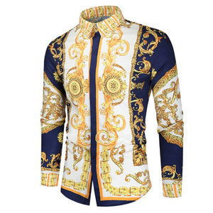 Luxury Long Sleeve men shirt 2021 New Causal Royal Fashion New Trends Party Nightclub Tuxedo Dress Shirts Male Blusas Tops 4XL