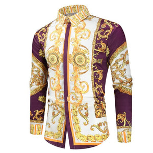 Luxury Long Sleeve men shirt 2021 New Causal Royal Fashion New Trends Party Nightclub Tuxedo Dress Shirts Male Blusas Tops 4XL