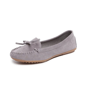 Women's Classic Slip On Flat Loafers with Ribbon Decoration