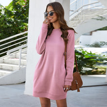 Load image into Gallery viewer, Autumn/Winter Sweatshirt Mini Pullover Dress