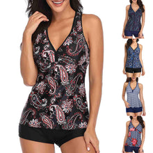 Load image into Gallery viewer, Women Flounce Top High Waist Bottom Tankini Sets Female Summer Fashion Flowy Beach Swimwear Bikinis Mujer Beachwear 2021