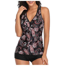 Load image into Gallery viewer, Women Flounce Top High Waist Bottom Tankini Sets Female Summer Fashion Flowy Beach Swimwear Bikinis Mujer Beachwear 2021