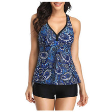 Load image into Gallery viewer, Women Flounce Top High Waist Bottom Tankini Sets Female Summer Fashion Flowy Beach Swimwear Bikinis Mujer Beachwear 2021