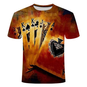 Beer 3D printing T-shirt men's fun beer burger O-neck short-sleeved T-shirt summer men's and women's fashion children's clothing