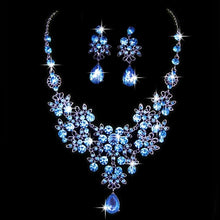 Load image into Gallery viewer, Wedding Bridal Formal Party Prom Jewelry Crystal Rhinestone Necklace Earring Set