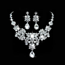 Load image into Gallery viewer, Wedding Bridal Formal Party Prom Jewelry Crystal Rhinestone Necklace Earring Set