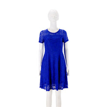 Load image into Gallery viewer, Women Elegant Sweet Hallow Out Short Sleeved Lace Dress