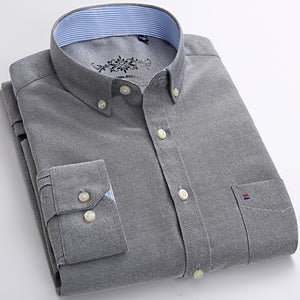 Oxford Long Sleeve Dress Shirt with Left Chest Pocket