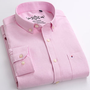 Oxford Long Sleeve Dress Shirt with Left Chest Pocket