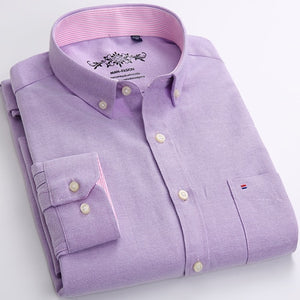 Oxford Long Sleeve Dress Shirt with Left Chest Pocket