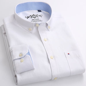 Oxford Long Sleeve Dress Shirt with Left Chest Pocket