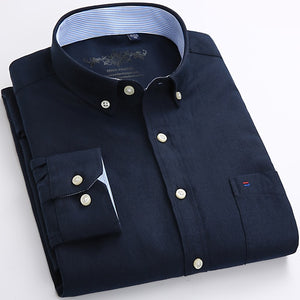 Oxford Long Sleeve Dress Shirt with Left Chest Pocket