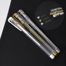 Load image into Gallery viewer, DDAYUP 3Pcs/lot 0.7mm White/Gold/Silver Glitter Gel Pens