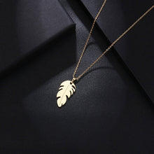 Load image into Gallery viewer, Women Stainless Steel Feather Shape Jewelry - Choice of Necklace, Bracelet,or Earrings