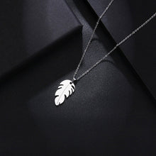 Load image into Gallery viewer, Women Stainless Steel Feather Shape Jewelry - Choice of Necklace, Bracelet,or Earrings