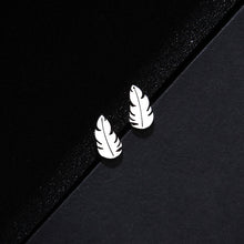 Load image into Gallery viewer, Women Stainless Steel Feather Shape Jewelry - Choice of Necklace, Bracelet,or Earrings