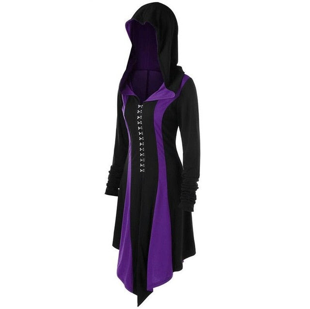 Vintage Renaissance Gothic Medieval Hooded Costume M-5XL