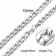 Load image into Gallery viewer, Unisex Stainless Steel Chain Link-Silver/Gold Filled Solid Necklace Choker