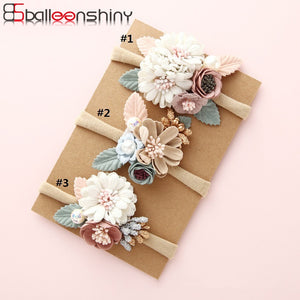 BalleenShiny Newborn Baby Elastic Florals Headband